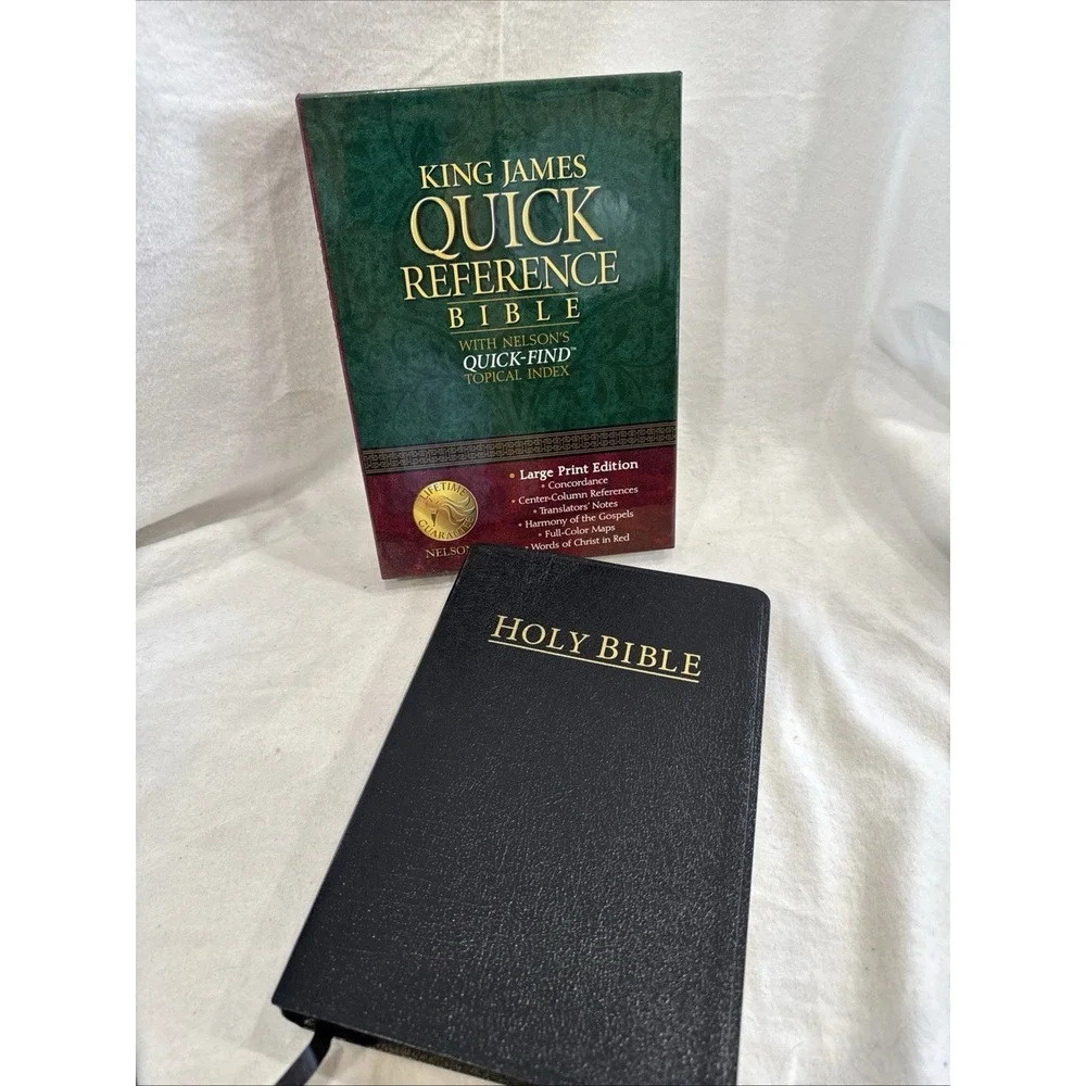 King James Quick Reference Bible Thomas Nelson Large Print Words Christ Red MINT